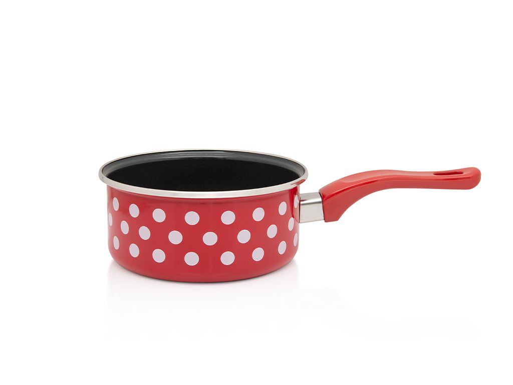 Cratita cu maner lung 1.5l Tufne Metalac email/16cm/1.5l