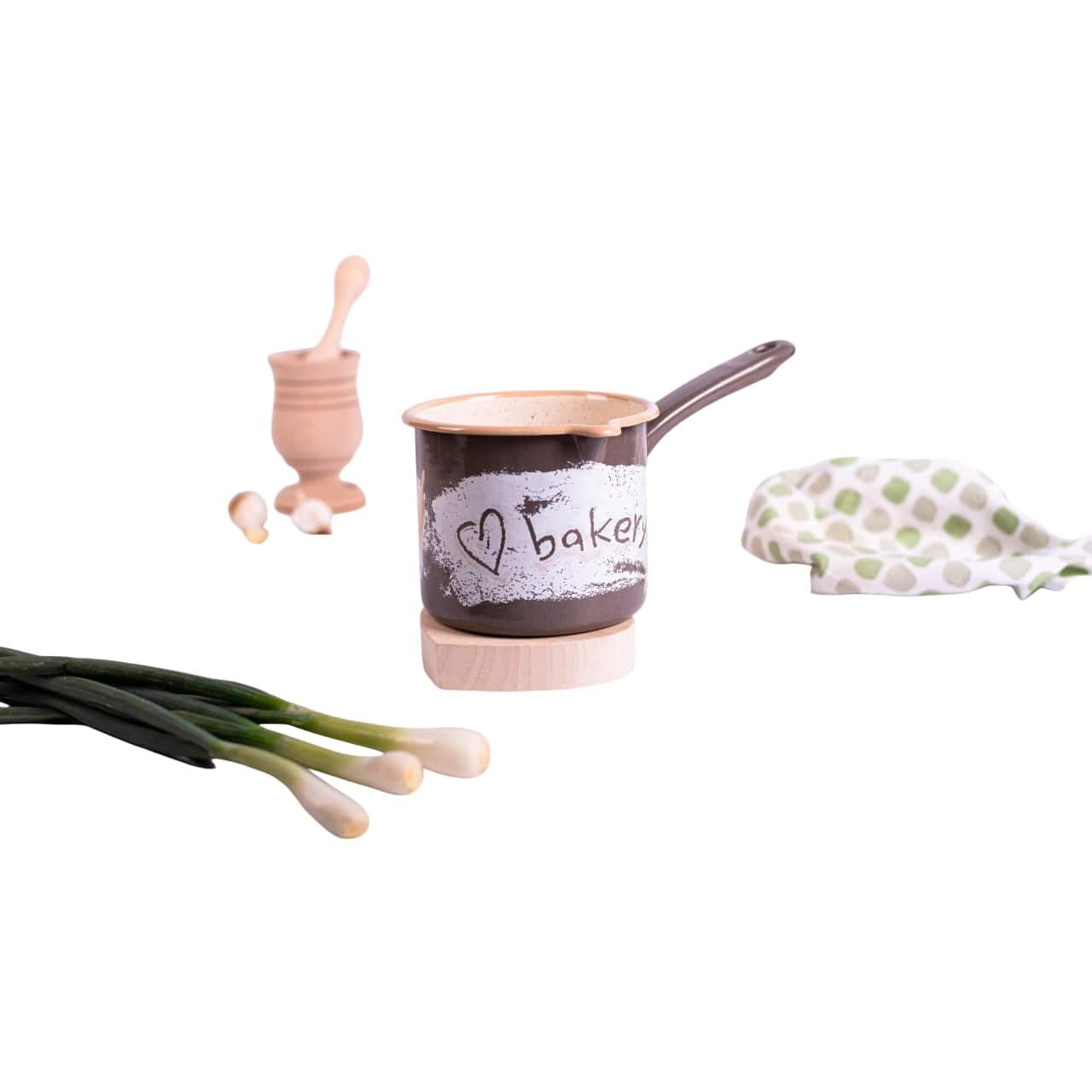 Ibric cu maner lung 1.2l Bakery Metalac email/12cm/1.2l