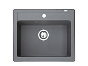 Chiuveta X Granit Quadro 60 grafit600 x 500 mm, sifon 90 mm, granit