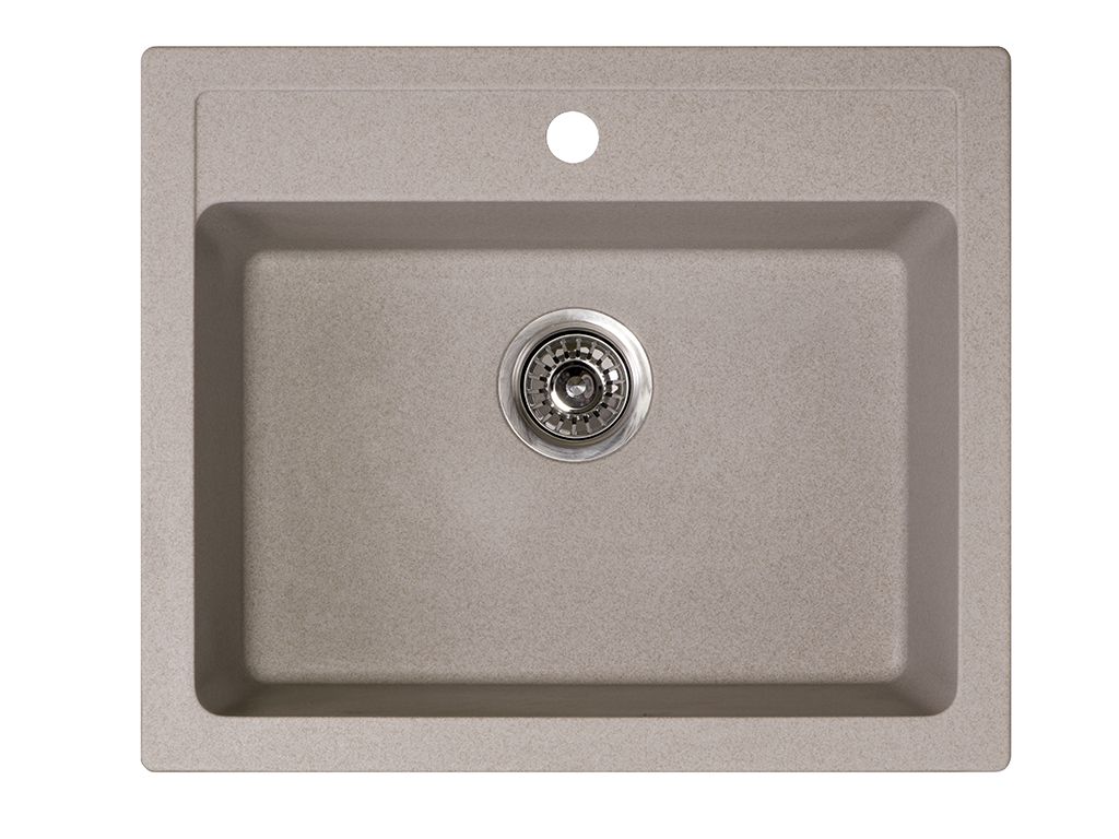 Chiuveta X Granit Quadro 60 bej600 x 500 mm, sifon 90 mm, granit