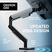 ONKRON Monitor Desk Mount for 13 to 32-Inch LCD LED OLED Screens up to 8 kg, Black