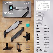 ONKRON Monitor Desk Mount for 13 to 32-Inch LCD LED OLED Screens up to 8 kg, Black