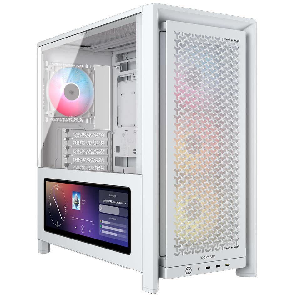 Carcasa Corsair FRAME 4000D LCD RS ARGB, Mid-Tower, ATX, Alb