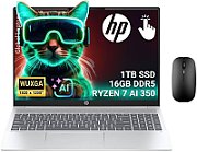 Laptop HP OmniBook 5 16-AG1175CL, 16 inch 1920 x 1200 Touchscreen, AMD AI 7 350 (8 C / 16 T, 2 GHz - 5 GHz, 8 MB + 16 MB cache), 16 GB RAM, 1 TB SSD, AMD Radeon Graphics, Windows 11