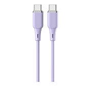 Cablu Lemontti Liquid Silicon Type-C la Type-C, Fast Charge, PD 60W, lungime 1.2m, Mov