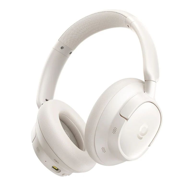 CASTI Baseus Bowie Bass BH1 NC Wireless Noise Cancelling, over ear, 40mm Dynamic Drivers, autonomie 80 ore, microfon pe casca, conectare prin Bluetooth 6.0, alb  A0203702  (timbru verde 0.18 lei) - 6932172697006