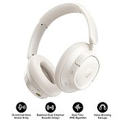 CASTI Baseus Bowie Bass BH1 NC Wireless Noise Cancelling, over ear, 40mm Dynamic Drivers, autonomie 80 ore, microfon pe casca, conectare prin Bluetooth 6.0, alb  A0203702  (timbru verde 0.18 lei) - 6932172697006