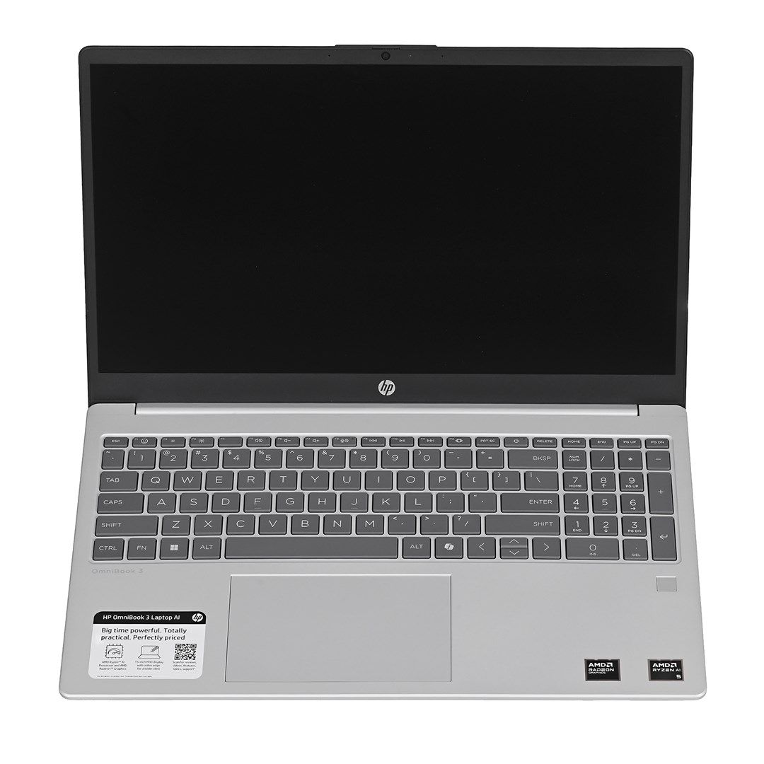 Laptop HP OmniBook 3 15-FN0105D, 15.6 inch 1920 x 1080, AMD Ryzen 5 330 (4 C / 8 T, 3.4 GHz - 4.5 GHz), 16 GB RAM, 512 GB SSD, AMD Radeon Graphics, Windows 11