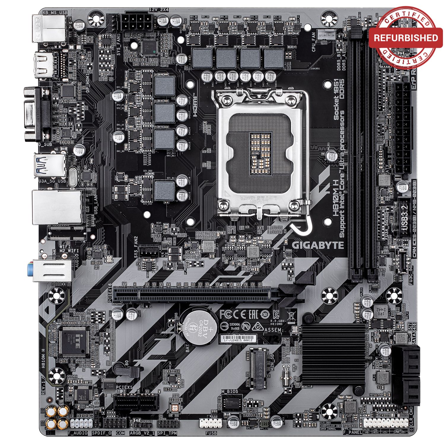 H810M H, LGA1851, DDR5, mATX, Negru