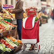 TROLER DE CUMPARATURI SMART, 35L, ROSU