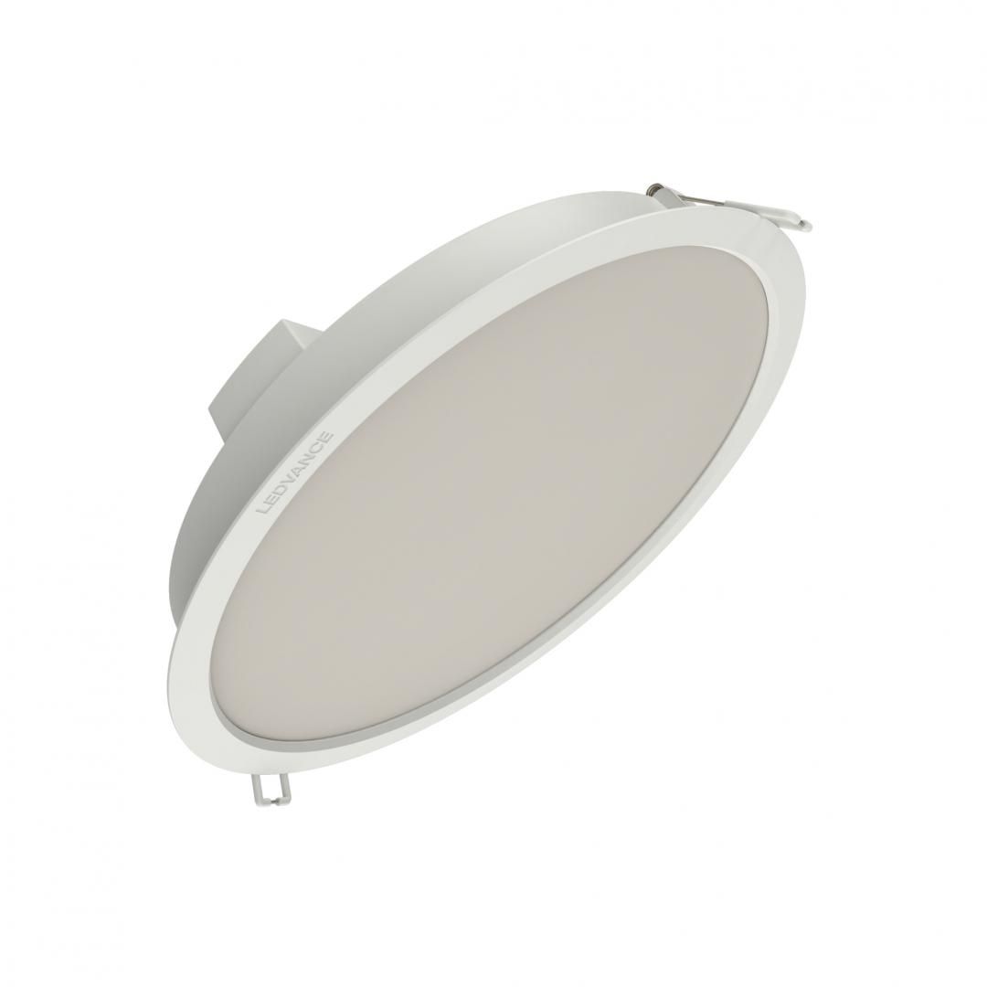 Spot LED incastrat Ledvance DOWNLIGHT ALU, 24W, 2760 lm, lumina neutra (4000K),IP44/IK03, 215x43mm, aluminiu, Alb
