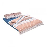 Lenjerie dubla 100% bumbac 4 piese, Polka