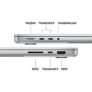 Laptop Apple MacBook Pro 14 MacBook Pro 14, 14.2 inch 3024 x 1964 pixeli, Apple M5 Pro 18-core (18 C / N/A T, N/A - N/A, N/A cache, N/A), 64 GB LPDDR5X, 2 TB SSD, Apple 20-core GPU, macOS, Tastatura English International, Silver