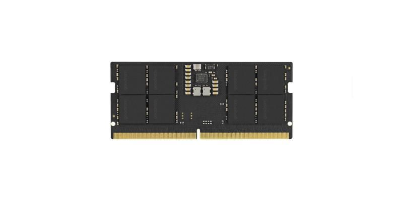 Goodram SODIMM GR5600S564L46/32G. Component for: Laptop, Internal memory: 32 GB, Memory layout (modules x size): 1 x 32 GB, Internal  memory type: DDR5, Memory clock speed: 5600 MHz, Memory form factor: 262-pin SO-DIMM, CAS latency: 46