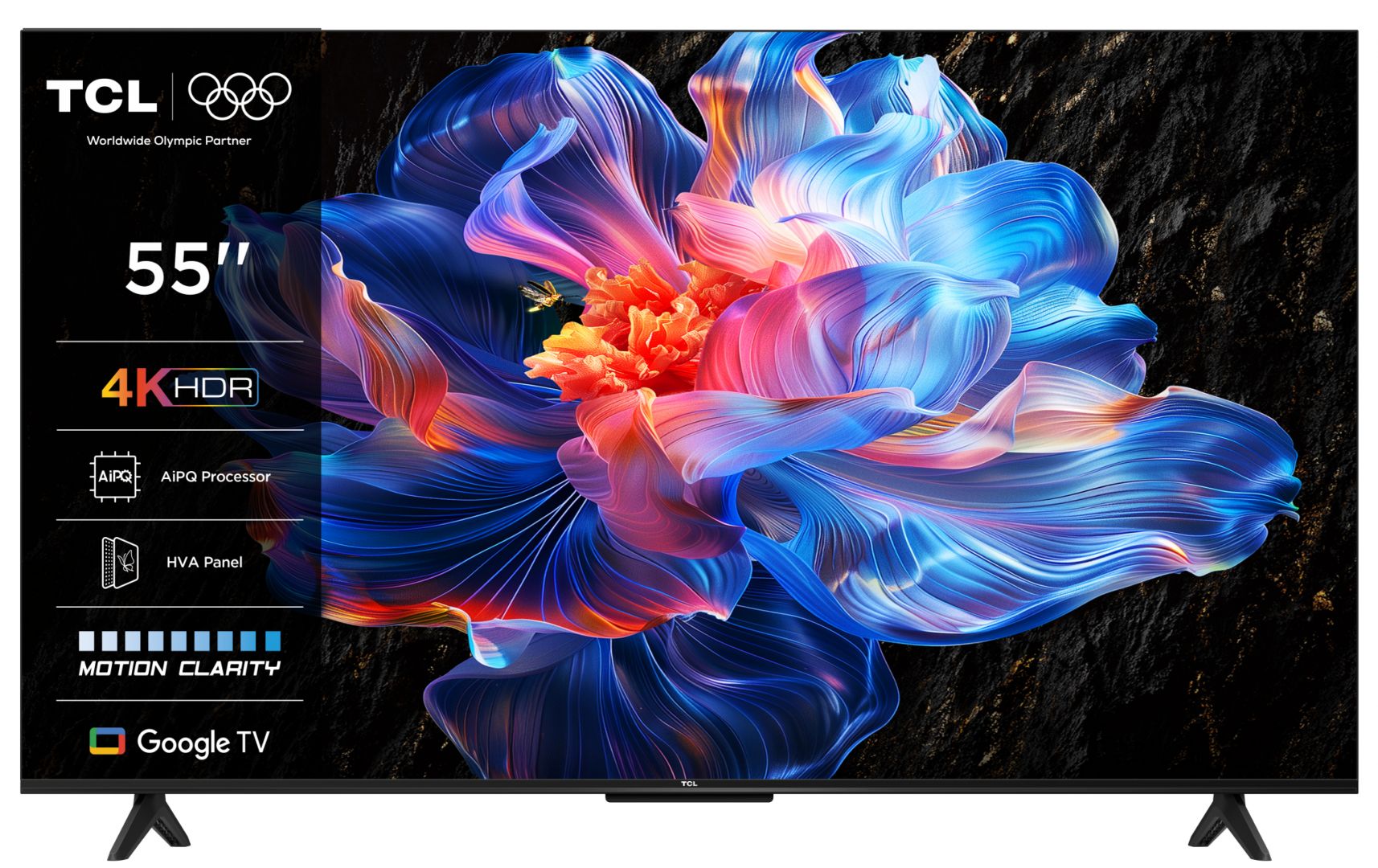 Televizor TCL LED 55P6K, 139 cm, Smart Google TV, 4K, Clasa E