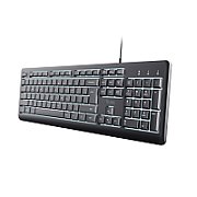 Tastatura cu fir Trust Primo, membrana, iluminare, numar taste 104, gri