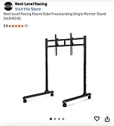 Next Level Racing Round Tube Free Standing Single Monitor stand