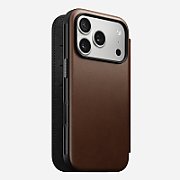 NOMAD Modern Leather Folio - skórzane etui do iPhone 17 Pro kompatybilne z MagSafe (brown) [go]