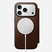 NOMAD Modern Leather Folio - skórzane etui do iPhone 17 Pro kompatybilne z MagSafe (brown) [go]