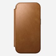 NOMAD Modern Leather Folio - skórzane etui do iPhone 17 Pro kompatybilne z MagSafe (english tan-c) [go]