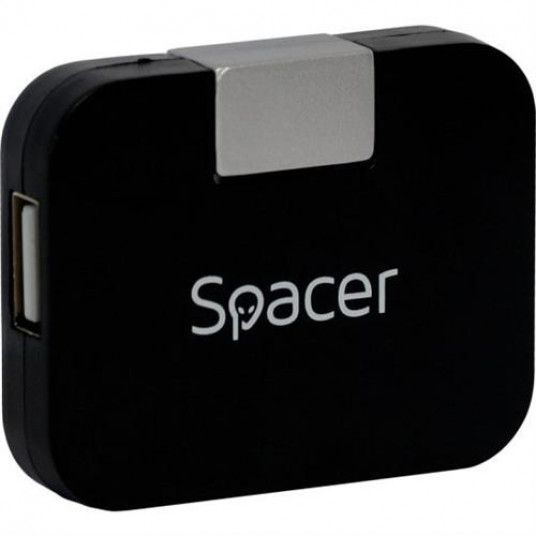 HUB extern SPACER, porturi USB: USB 2.0 x 4, conectare prin USB 2.0, negru,  SPH-316  (include TV 0.75 lei)