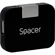 HUB extern SPACER, porturi USB: USB 2.0 x 4, conectare prin USB 2.0, negru,  SPH-316  (include TV 0.75 lei)