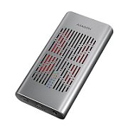 Rack SSD extern EEM2-20GD CLONE MASTER, Dual NVMe M.2, USB-C, 20Gbps, Clonare Offline, RAID, UASP, TRIM, Aluminiu, Negru