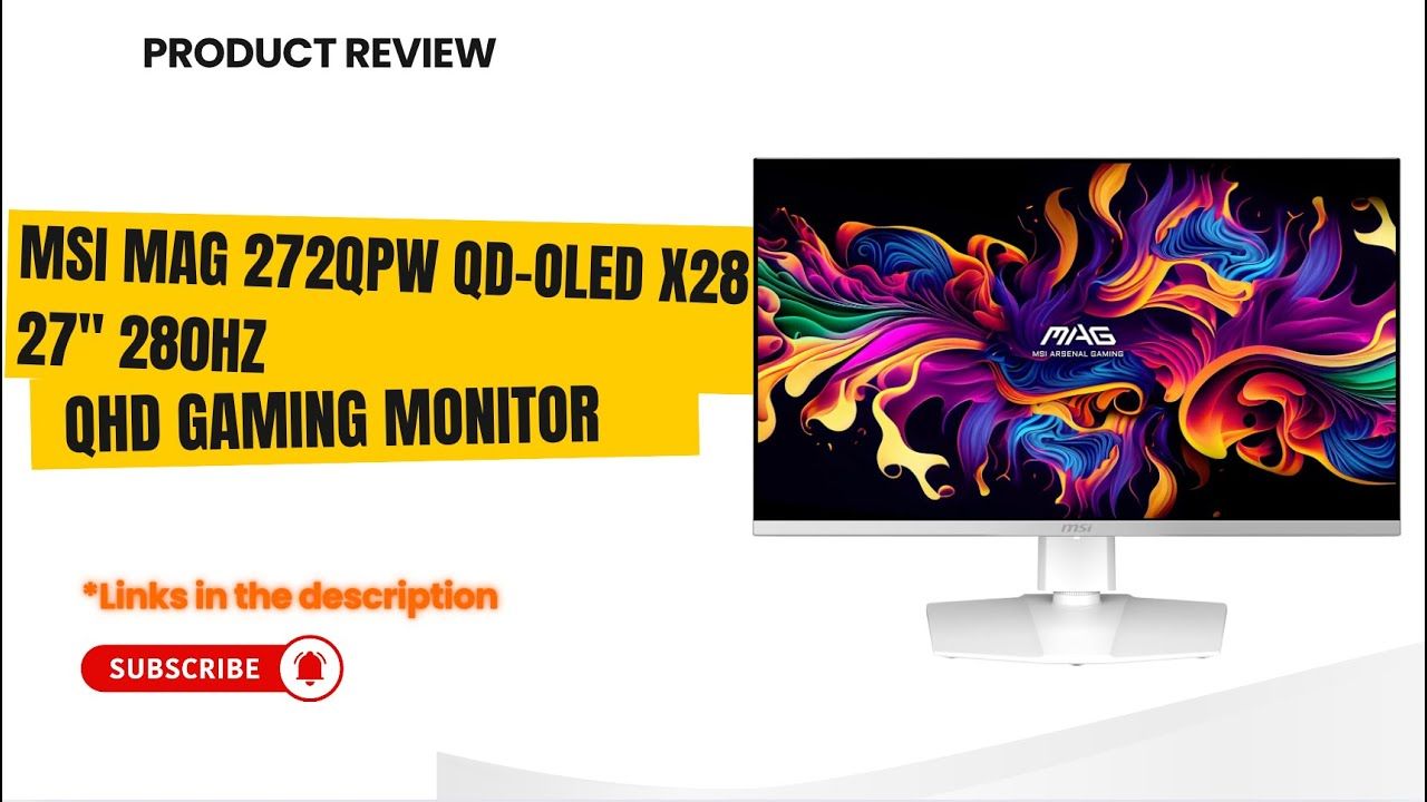 MSI MAG 272QPWDE QD-OLED X28  27 Zoll QHD Gaming-Monitor  280Hz  QD-OLED-Panel  G-SYNC Compatible