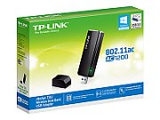 ADAPTOR RETEA TP-LINK AC1200, extern wireless 2.4 GHz | 5 GHz, USB 3.0, port, 867 Mbps, antena interna x 1,  Archer T4U  (include TV 0.15 lei)