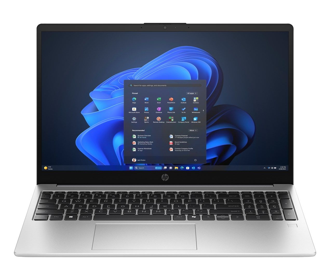 Laptop HP 250R G10 D4TJ1ET, 15.6 inch 1920 x 1080, Intel 120U (10 C / 12 T, 1.4 GHz - 5.0 GHz, 12 MB cache, 55 W), 16 GB DDR5, 512 GB SSD, Intel Iris xe Graphics, Windows 11 Pro