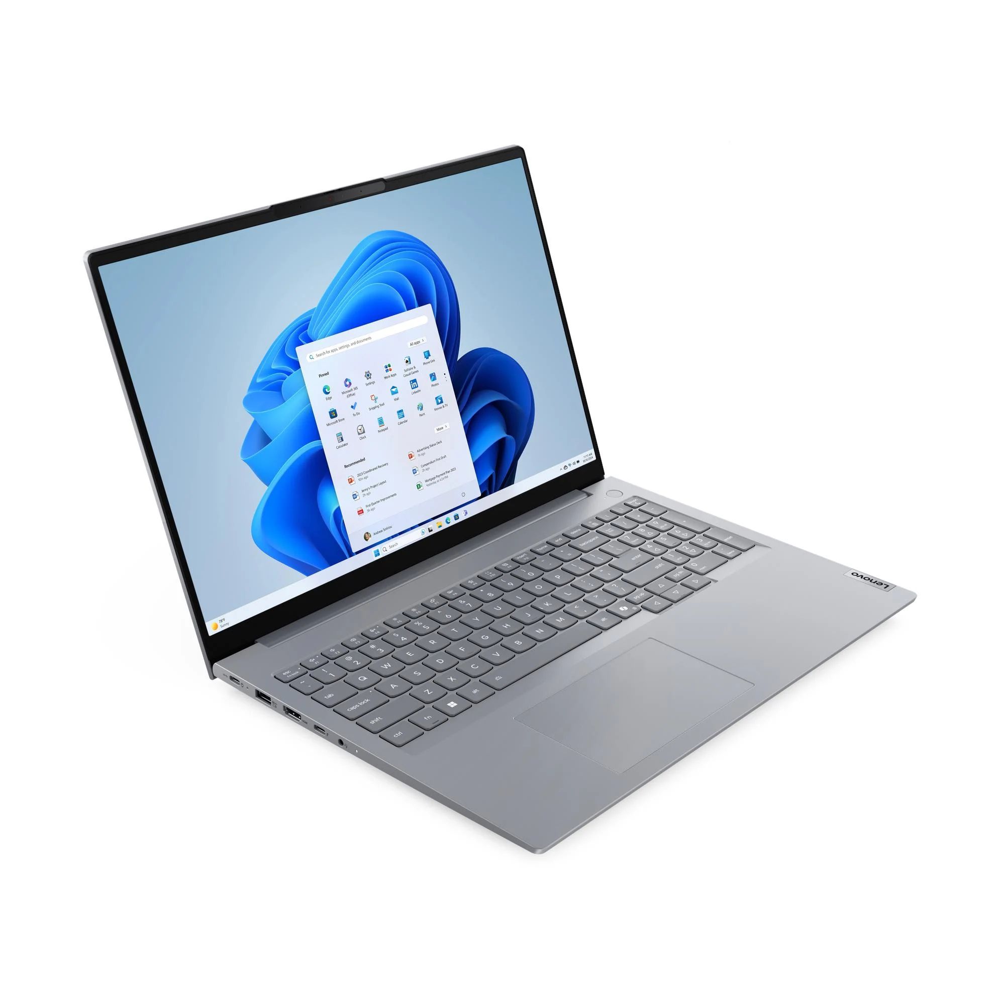 Laptop Lenovo ThinkBook 16 Gen 9 21US0087CK, 16 inch 1920 x 1200, Intel Core 5 210H (8 C / 12 T, 2.2 GHz - 4.8 GHz, 12 MB cache, 28 W), 16 GB DDR5, 1 TB SSD, Intel Graphics, Windows 11 Home, Tastatura Czech / Slovak, Arctic Grey