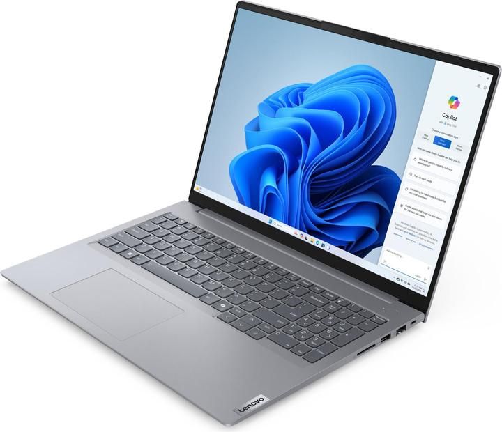 Laptop Lenovo ThinkBook 16 G7 ARP 21MW0081MH, 16 inch 1920 x 1200, AMD Ryzen 5 7535HS (6 C / 12 T, 3.3 GHZ - 4.55 GHz, 16 MB cache, 12 W), 16 GB DDR5, 512 GB SSD, AMD Radeon Graphics, Windows 11 Pro, Tastatura English, Gri