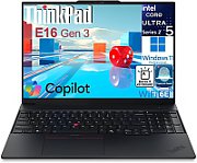 Laptop Lenovo ThinkPad E16 Gen 3 22AY0022HV, 16 inch 2560 x 1600, Intel 226V (8 C / 8 T, 2.2 GHz - 4.5 GHz, 8 MB cache, 37 W), 16 GB LPDDR5X, 1 TB SSD, Intel Graphics, Fara sistem de operare, Tastatura Hungarian