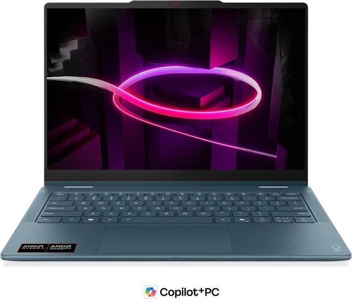 Laptop Lenovo Yoga 7 2-in-1 14AGP11 83TD004HPB, 14 inch 1920 x 1200 Touchscreen, AMD Ryzen AI 5 435 (N/A C / N/A T, N/A - N/A, N/A cache, N/A), 16 GB LPDDR5X, 512 GB SSD, AMD AMD Radeon 840M, Windows 11, Tastatura Romanian, Tidal Teal