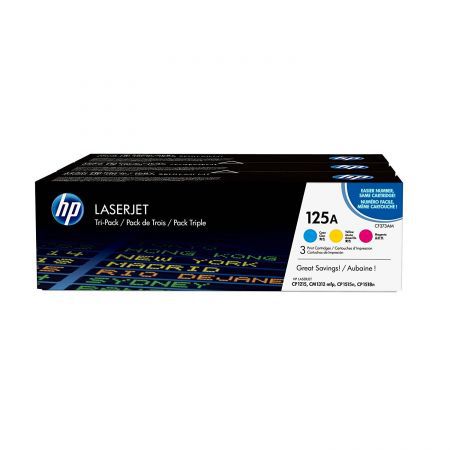 Cartus toner HP CF373AM ,Color ,3 x 1400 pagini ,Original (125A) 