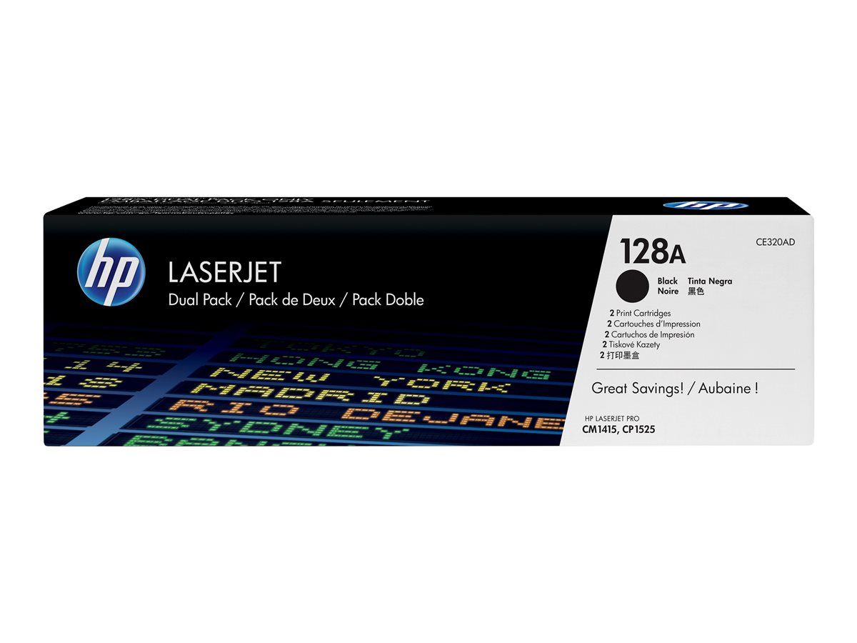 Cartus toner HP CE320AD ,Negru ,2x2000 pagini ,Original (128A) 