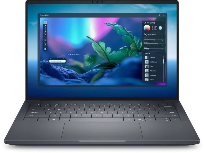 Laptop Dell Precision MA14250, 14.0 inch FHD+, Intel Core Ultra 7 265H (16 C / 16 T, 2.5 GHz - 5.0 GHz, 24 MB cache, 45 W), 32 GB DDR5, 1 TB SSD, Nvidia RTX PRO 1000 Blackwell, Ubuntu, Tastatura US International, Negru