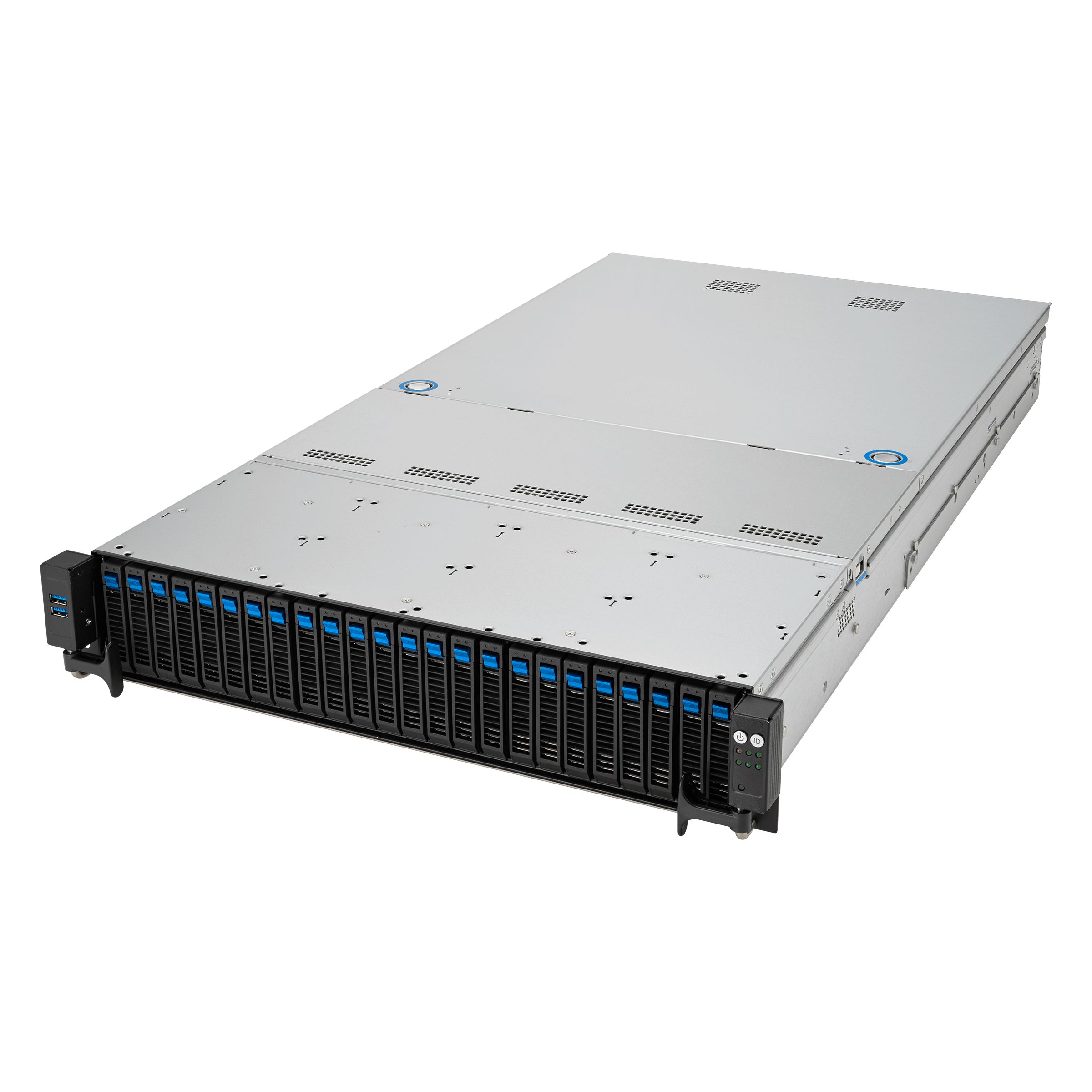 Server ASUS RS520A-E12-RS24U, Rack 2U, AMD EPYC 9135 (16 C / 32 T, 3.65 GHz - 4.10 GHz, 64 MB cache, 200 W), 64 GB DDR5 ECC, 2 x 960 GB SSD, 24 x SFF, NVIDIA RTX PRO 4000 Blackwell 24 GB, 2 x 1600 W
