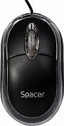 MOUSE  Spacer, PC sau NB, cu fir, USB, optic, 800 dpi, butoane/scroll 3/1, , negru,  SPMO-080  45503289 (include TV 0.15 lei)