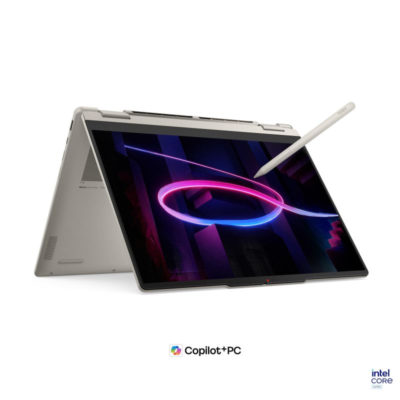 Laptop Lenovo Yoga 7 2-in-1 14IPH11 83TC0085RM, 14 inch 1920 x 1200 Touchscreen, Intel Core Ultra 5 322 (6 C / 6 T, N/A - 4.4 GHz, 12 MB Intel® Smart Cache cache, N/A), 16 GB LPDDR5x, 512 GB SSD, Intel Intel Graphics, Windows 11 Home, Tastatura English, Seashell