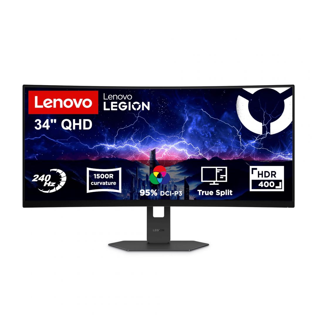 Monitor 34 inch LED Lenovo Legion 34W-2c 3440 x 1440 pixeli, 240 Hz, 0.5 ms, Negru