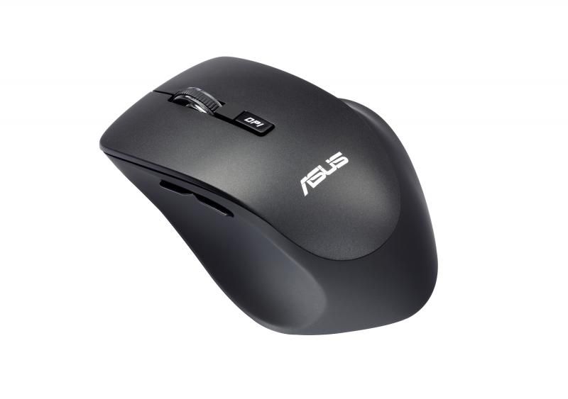 ASUS Optical Mouse WT425 Wireless, 1600dpi, 6 butons, 65g, 104x68x40mm, Silent mouse click design, for right hand, Black