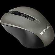 CANYON MW-1 2.4GHz wireless optical mouse with 4 buttons, DPI 800/1200/1600, Gray, 103.5*69.5*35mm, 0.06kg
