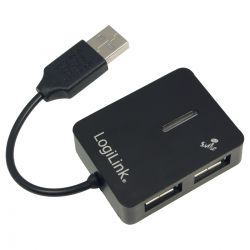 HUB extern LOGILINK, porturi USB: USB 2.0 x 4, conectare prin USB 2.0, cablu 0.05 m, negru,  UA0139   (include TV 0.75 lei)