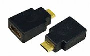 ADAPTOR video LOGILINK, Mini-HDMI (Type C)(T) la HDMI (M), conectori auriti, rezolutie maxima 4K UHD (3840 x 2160) la 30 Hz, negru,  AH0009  (include TV 0.06 lei)