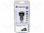 ADAPTOR USB LOGILINK, USB 2.0 (T) la Serial DB9M (9-pin)(RS232)(T), negru cu argintiu,  AU0034  (include TV 0.15 lei)