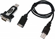 ADAPTOR USB LOGILINK, USB 2.0 (T) la Serial DB9M (9-pin)(RS232)(T), negru cu argintiu,  AU0034  (include TV 0.15 lei)