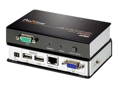 EXTENDER KVM ATEN acces PC de la distanta, conector tip VGA (M) | USB (M) x 2 | RJ-45 | SPHD-17 (M),  CE700A-AT-G  (include TV 0.75 lei)