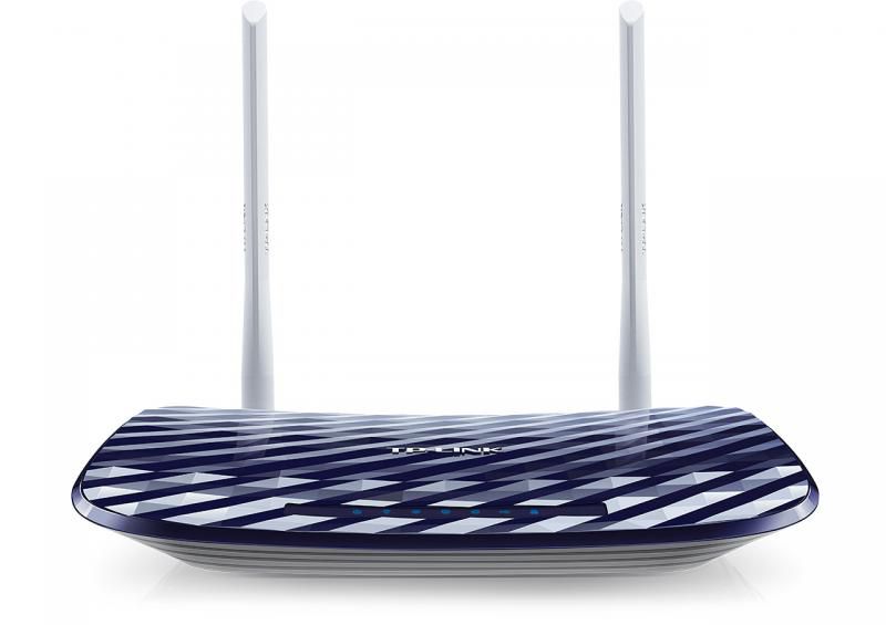 TP-LINK Router Wireless TP-Link ARCHER C20, 1xWAN 10/100, 4xLAN 10/100, 3 anteneexterne, dual-band AC750 (433/300Mbps), Buton WirelessON/OFF,buton WPS