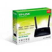 TP-LINK Router Wireless TP-Link ARCHER MR200, 1xLAN/WAN 10/100, 3xLAN10/100 ,3antene WiFi interne, 2 antene 4G LTE externe, 1 SIM card slot,dual-bandAC750 (300/433Mbps), 3G/4G, Buton Wireless/Power/LedON/OFF ,butonWPS/Reset